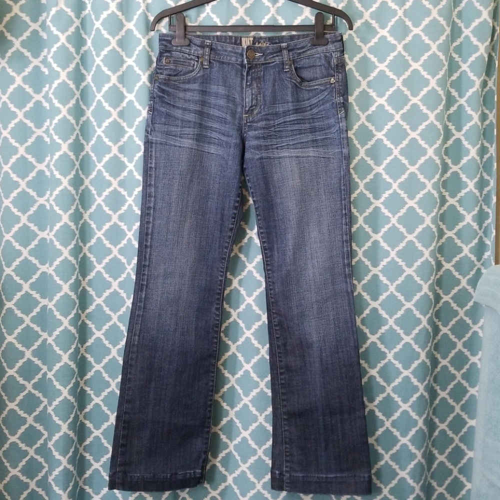 KUT Jeans Distressed Wash Boot Cut size 10